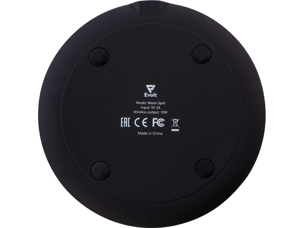 Беспроводное зарядное устройство с подсветкой логотипа Moon spot, 10 Вт, soft-touch-4