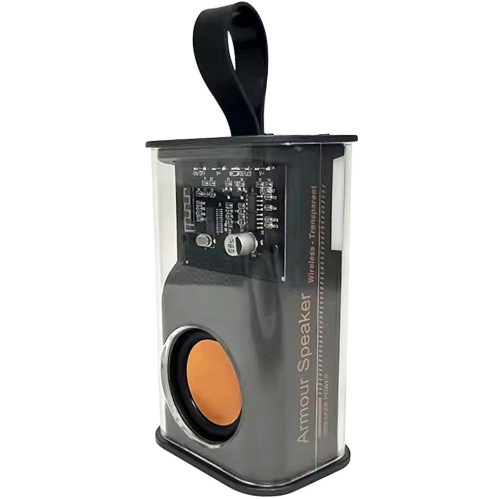 Прозрачная беспроводная колонка Jazzy, Черный-0