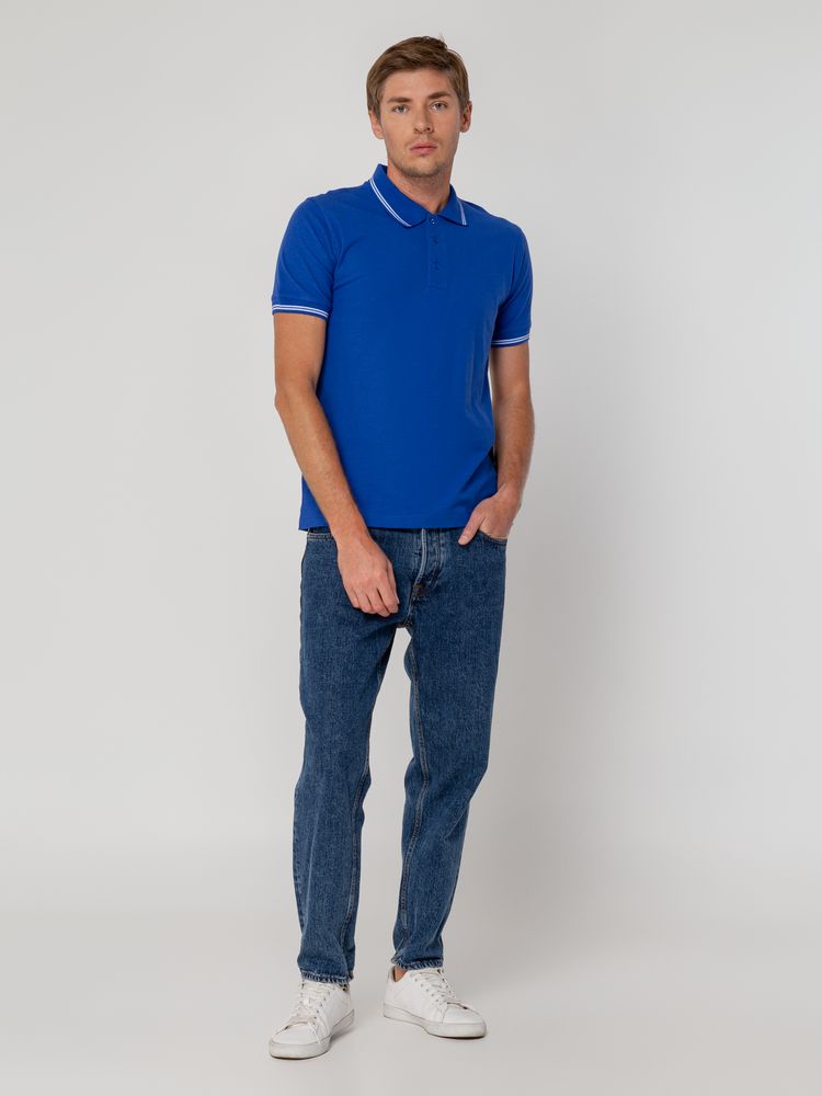 Рубашка поло Virma Stripes, ярко-синяя-4