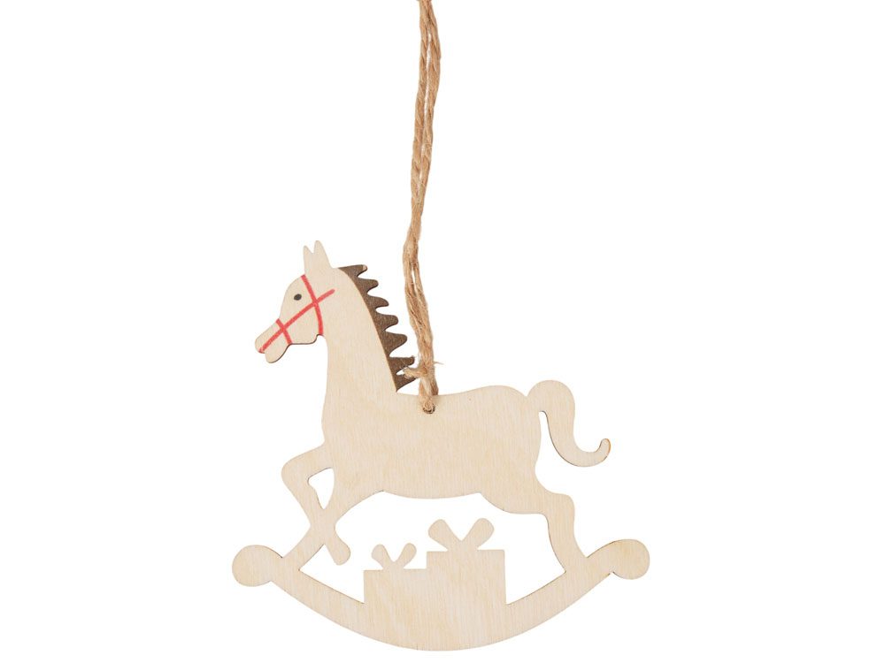 Елочная подвеска - лошадка (печать с 2 сторон)-3