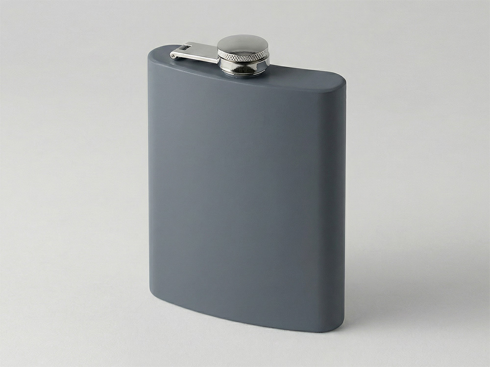 Фляжка 240 мл Remarque soft touch, 304 сталь, серый-0