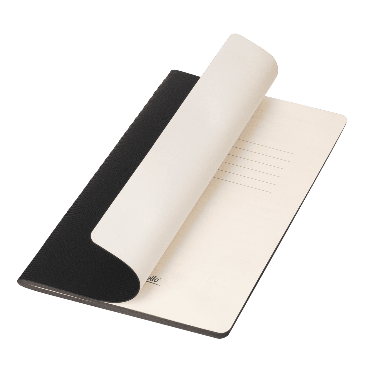 Блокнот Корса слим (Corsa slim), черный-0