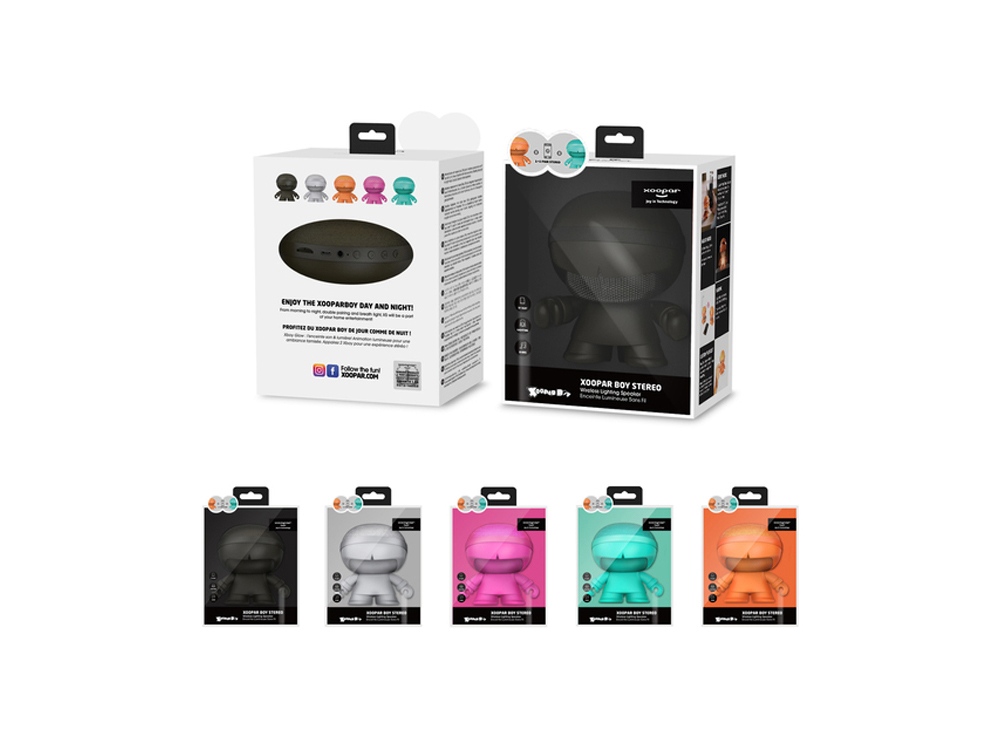 Портативная колонка X5 XOOPAR BOY STEREO, серебристый-4