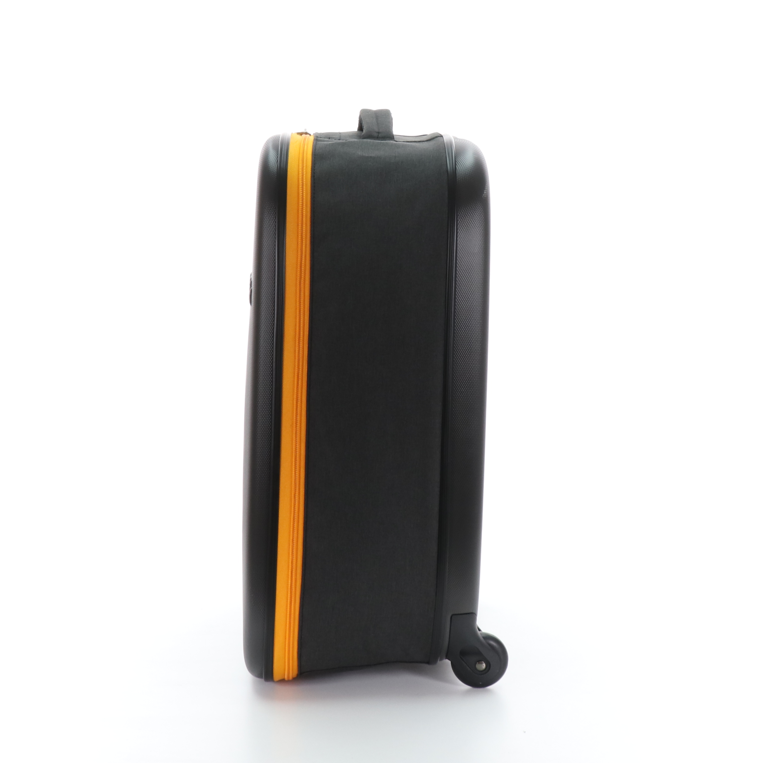 Чемодан складной Rollink Earth 55x40x20 см, 2 колеса, черный/оранжевый-4