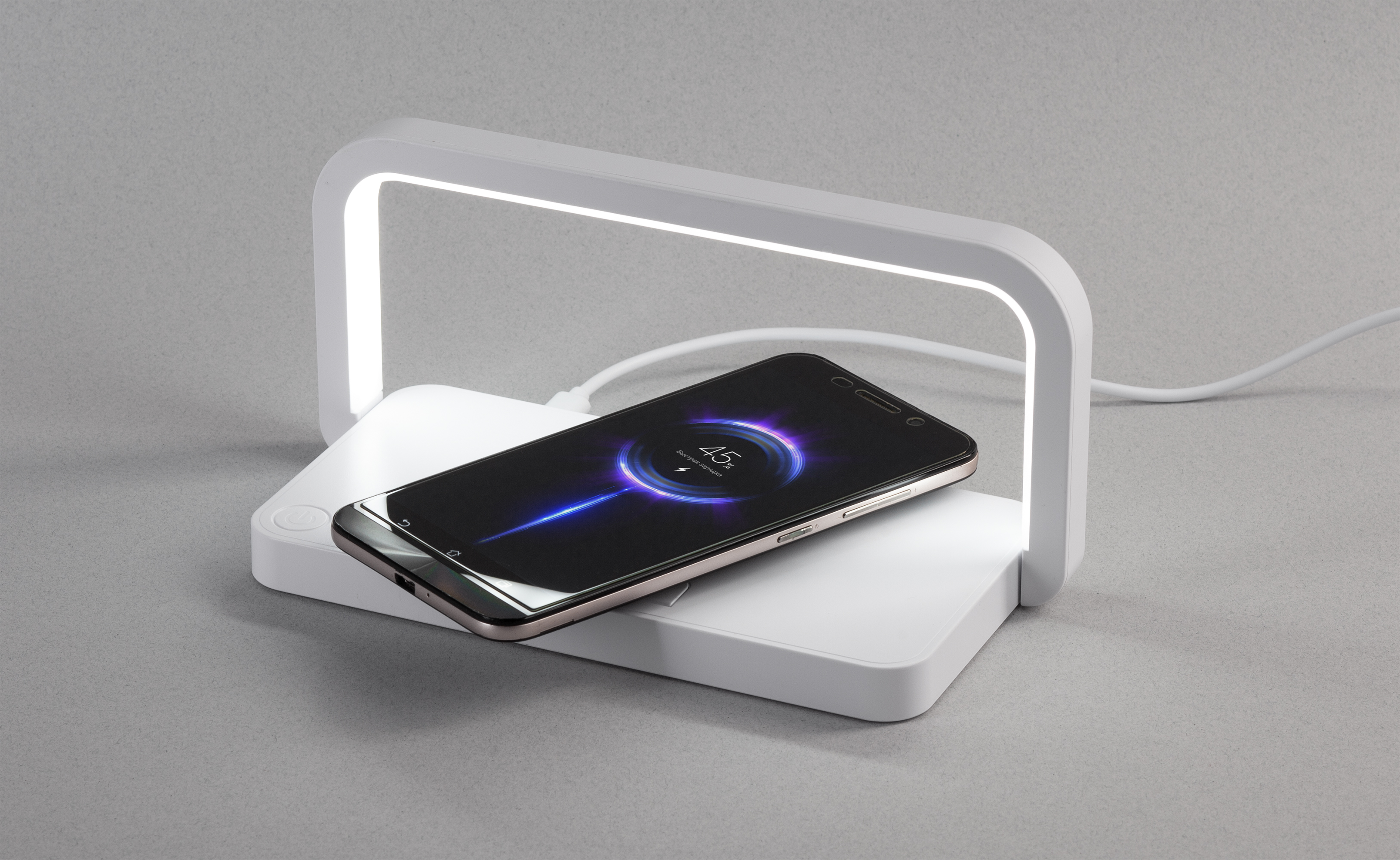 Лампа складная "Smart Light" с беспроводным (10W) зарядным устройством и подставкой для смартфона-0