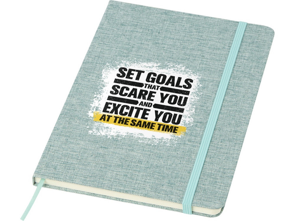 Ramona хлопковый блокнот формата А5 - Зеленый яркий-3