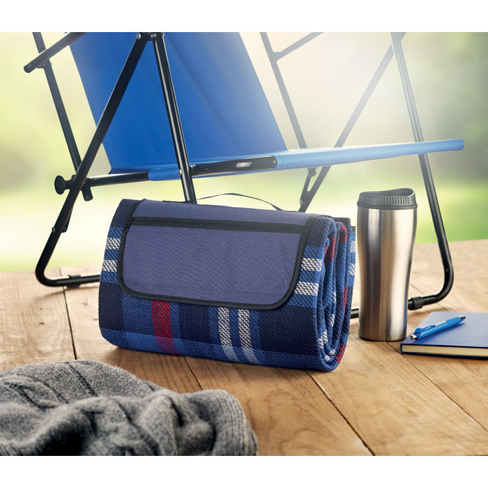 Плед, синий-7