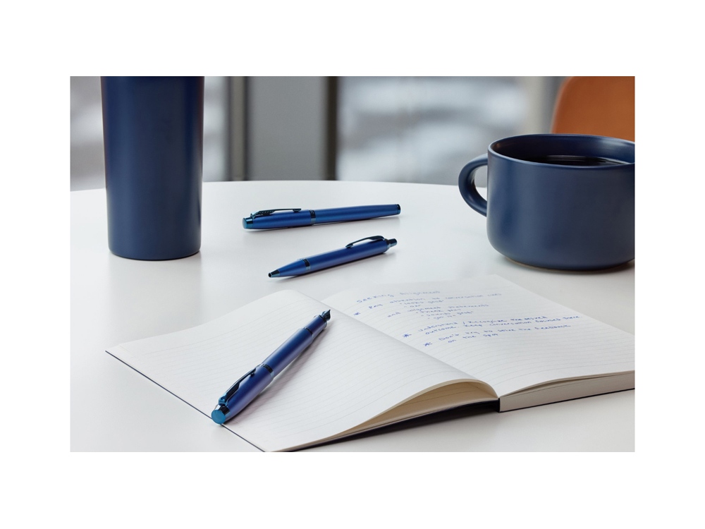 Шариковая ручка Parker IM Monochrome Blue, стержень:M, цвет чернил: blue, в подарочной упаковке.-6