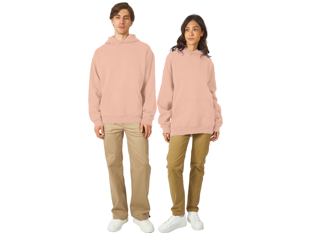 Толстовка с капюшоном оверсайз Berlin унисекс, лосось-5