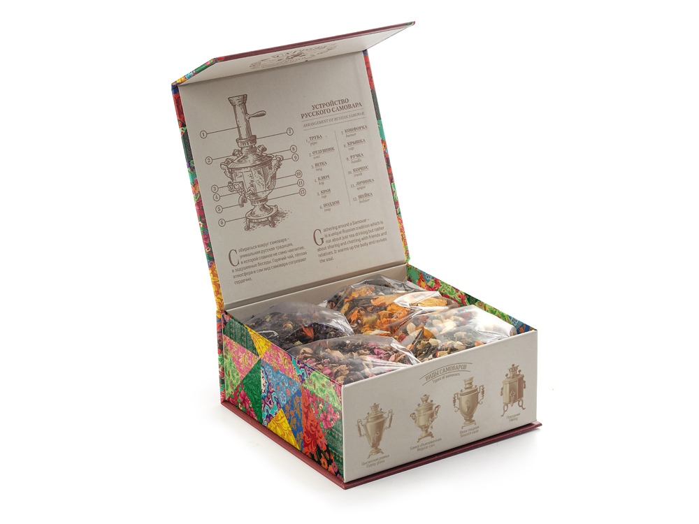 Подарочный набор c купажами чая Цветущий сад в подарочной упаковке-0