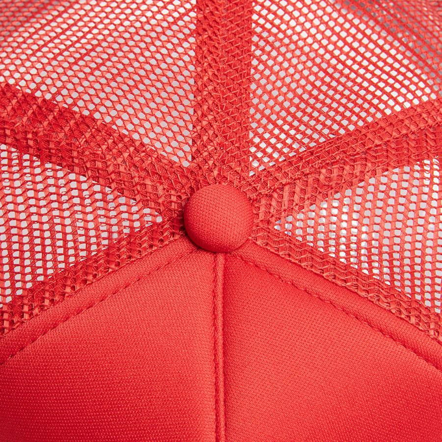 Бейсболка FLICK, 5 клиньев, пластиковая застежка, ярко-красный-4