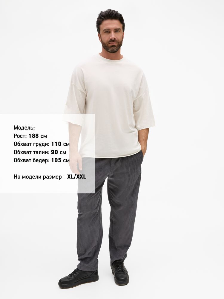 Футболка унисекс оверсайз T1, молочно-белая-2