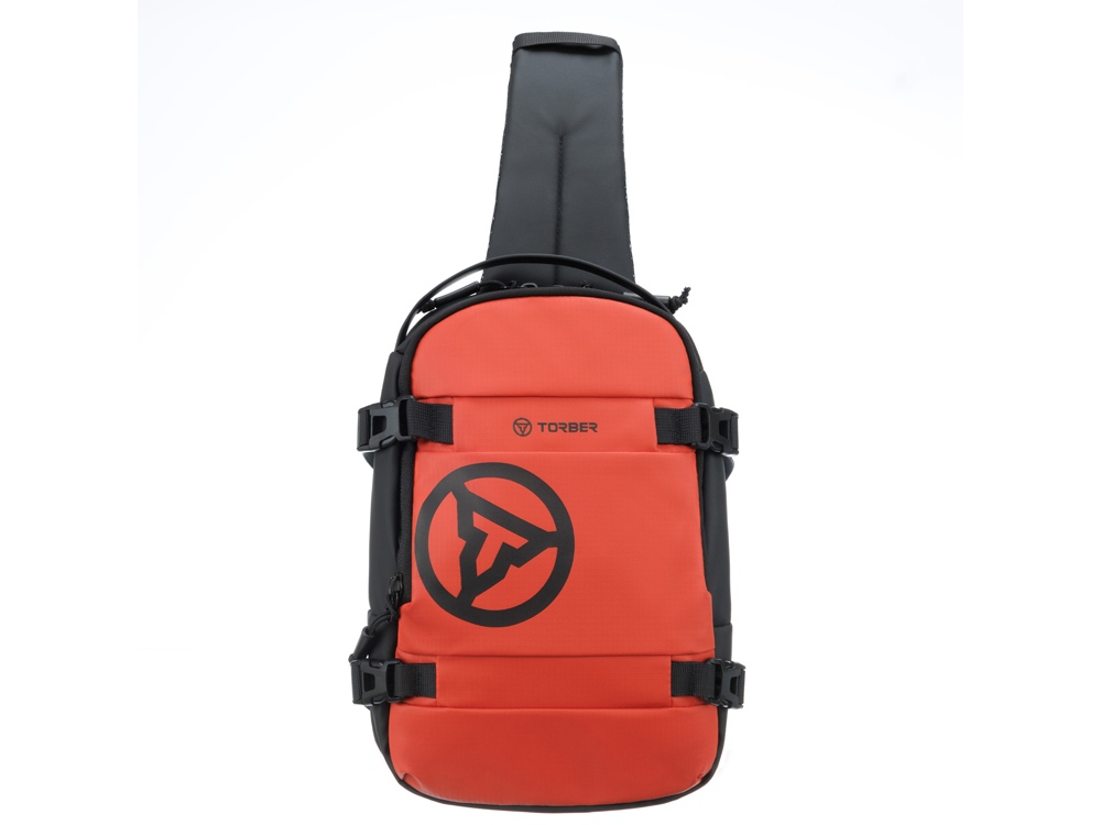 Рюкзак на одно плечо TORBER Xtreme, оранжевый/чёрный, 20 х 8 х 31 см, 5л-0