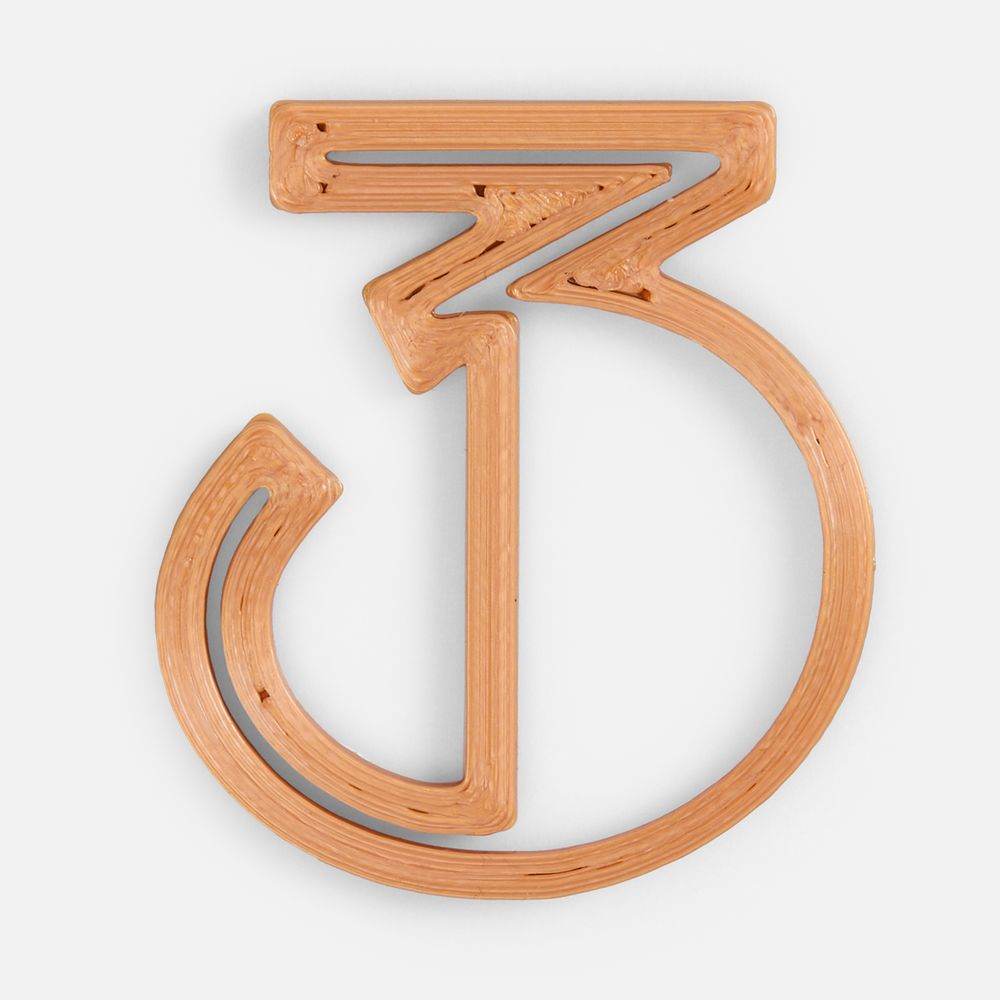 Подвеска Symbol, 3D-печать на заказ, цифра 3-0