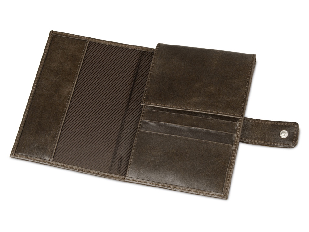 Бумажник путешественника Druid с отделением для паспорта, коричневый-1