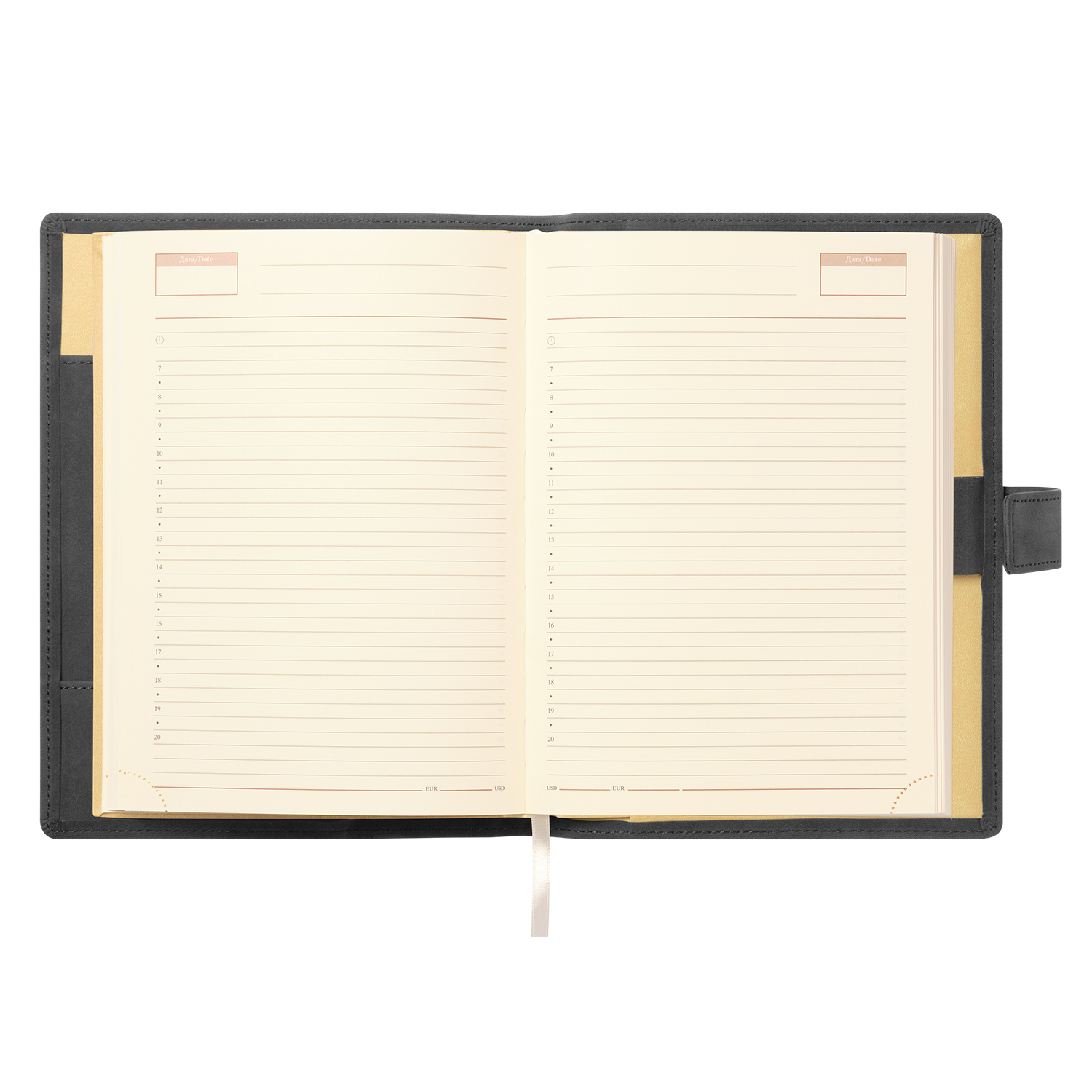 Ежедневник-портфолио Роял (Royal NEO) недатированный в подарочной коробке, черный-7