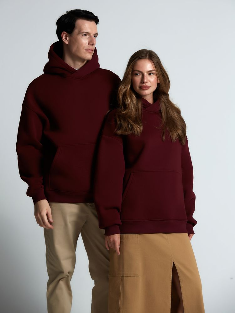 Худи Kulonga Oversize, бордовое-4
