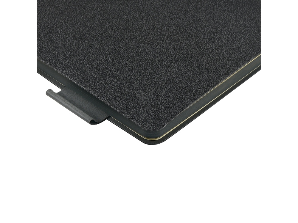 Блокнот А5 Boston, черный с серым срезом-4