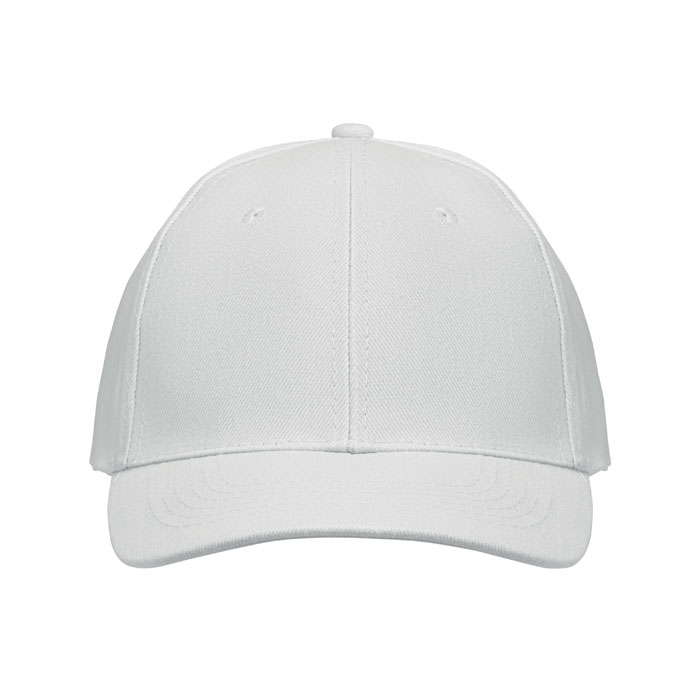 6 panel baseball cap, белый-4