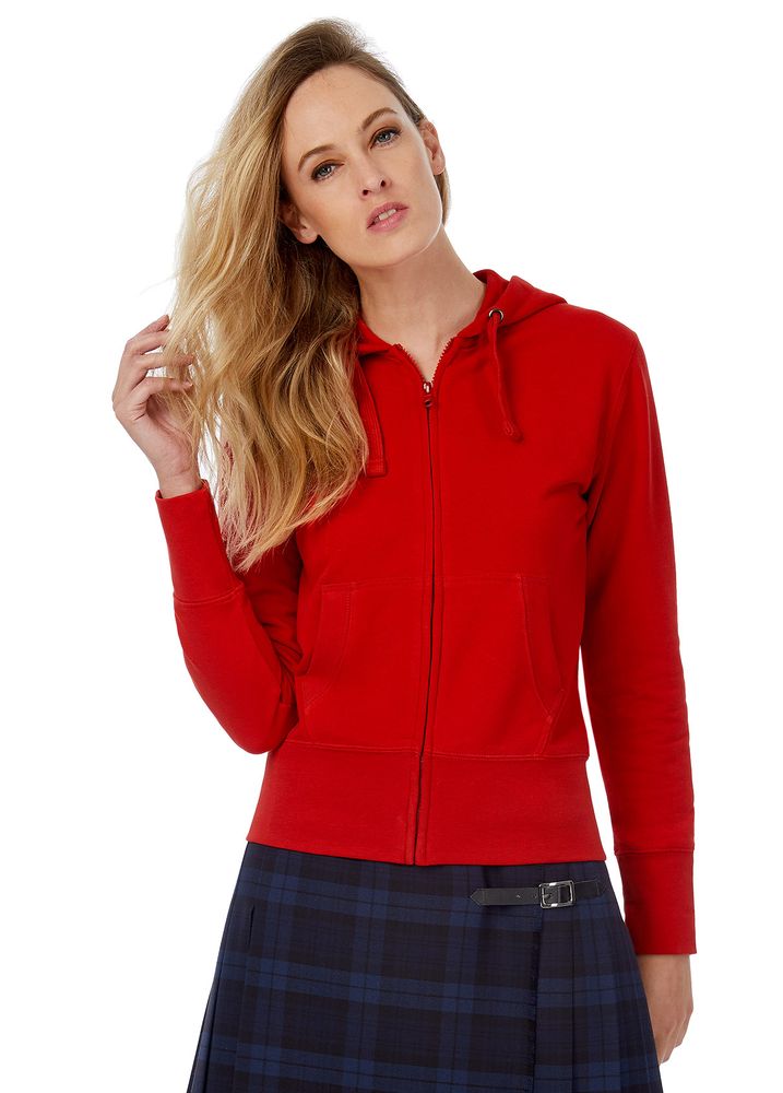 Толстовка женская Hooded Full Zip серый меланж-3