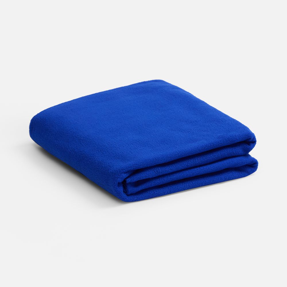 Флисовый плед Warm&Peace, ярко-синий-1