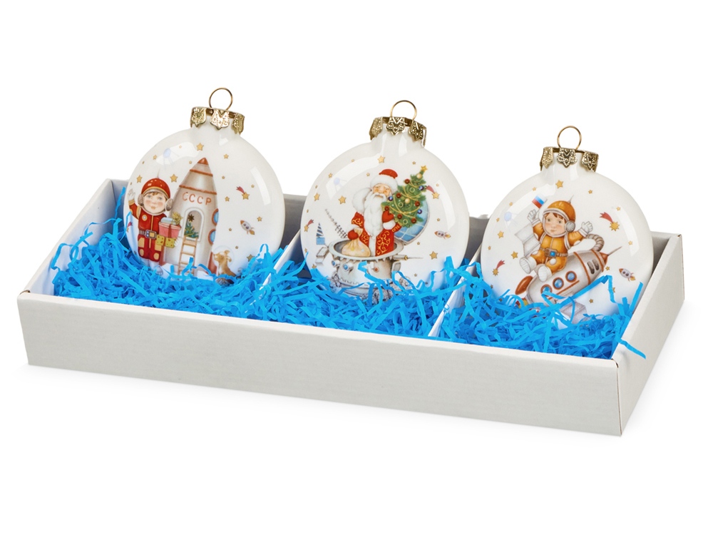 Набор новогодних игрушек, 3 шт-0
