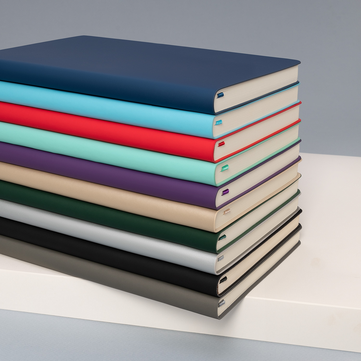 Ежедневник Spark недатированный, белое золото (с упаковкой, со стикерами)-13