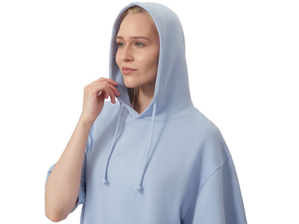 Худи оверсайз с коротким рукавом Warsaw унисекс, небесно-голубой-6