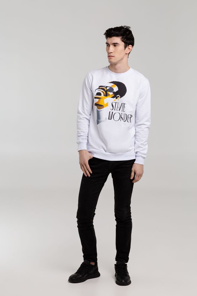 Толстовка «Меламед. Stevie Wonder», белая-5