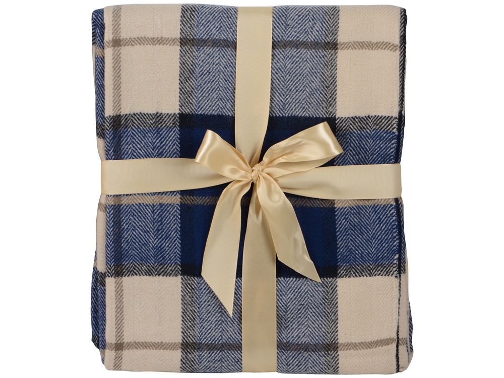 Плед акриловый в клетку Tartan, синий-2