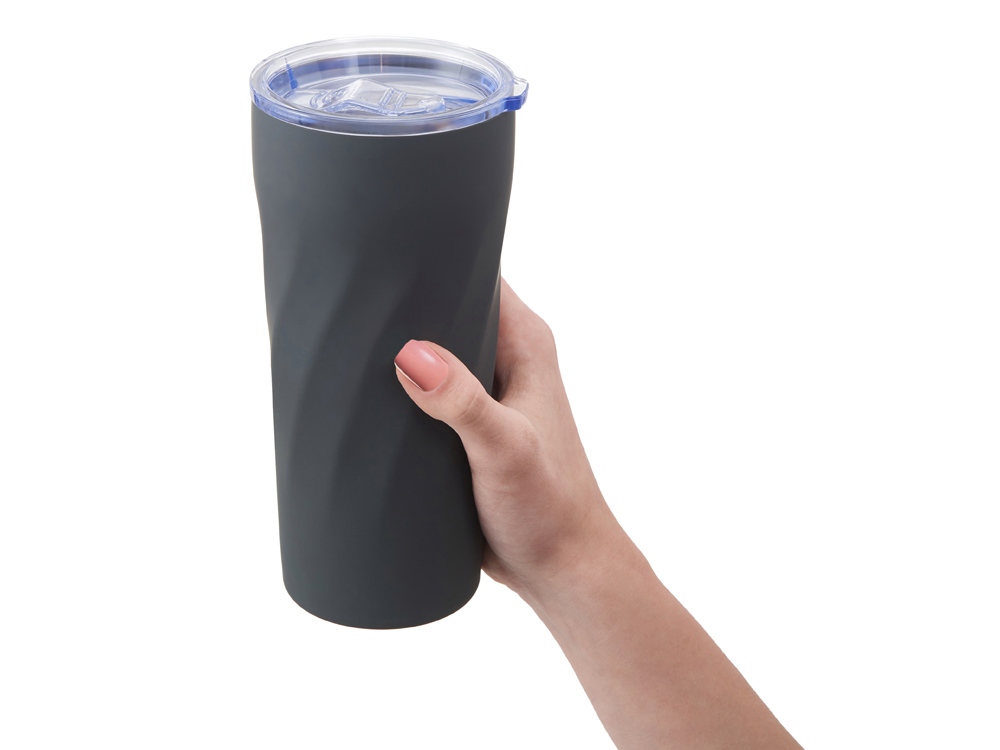 Подарочный набор FAMILY с термосом и термокружкой, серый-3