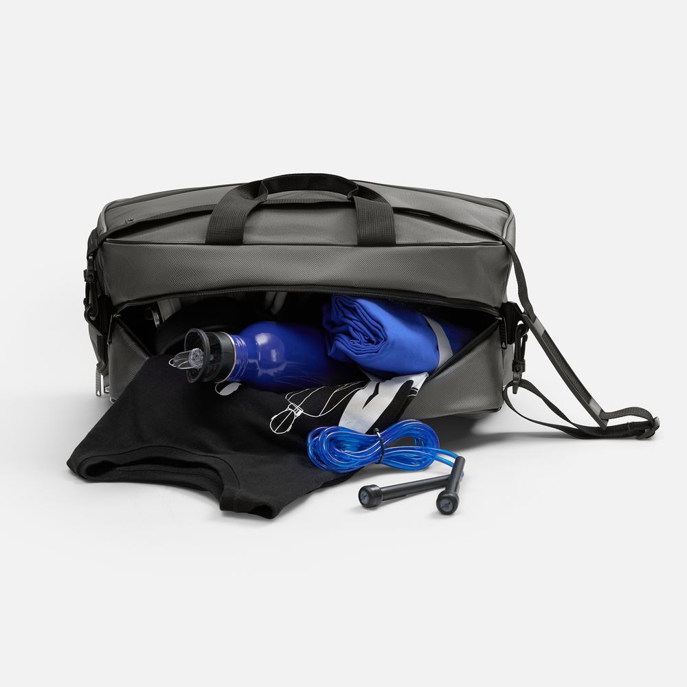 Спортивная сумка Atlantes, серая с черным-4