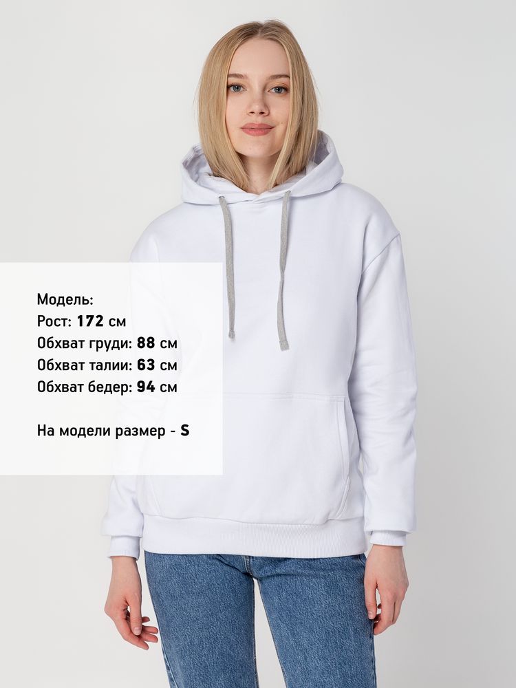 Толстовка с капюшоном Unit Kirenga Heavy, белая-6