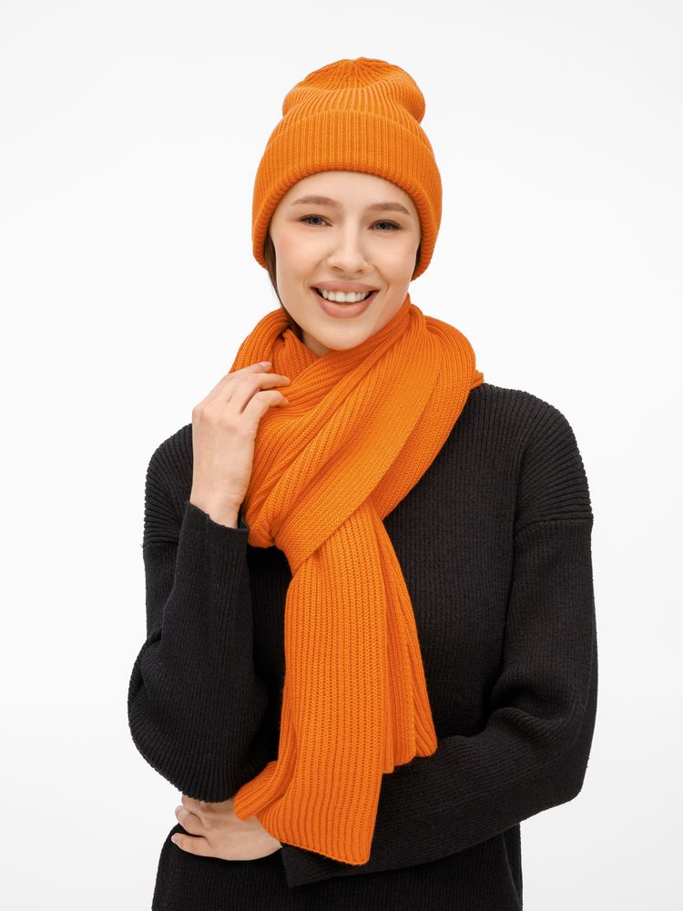 Шапка Nobilis Mono, оранжевая (абрикос)-6