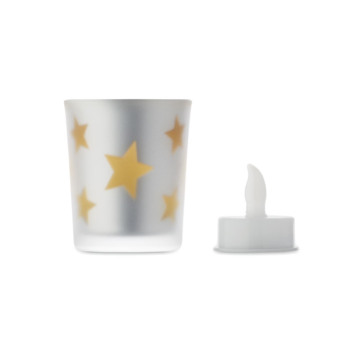 Свеча новогодняя, золотой-3