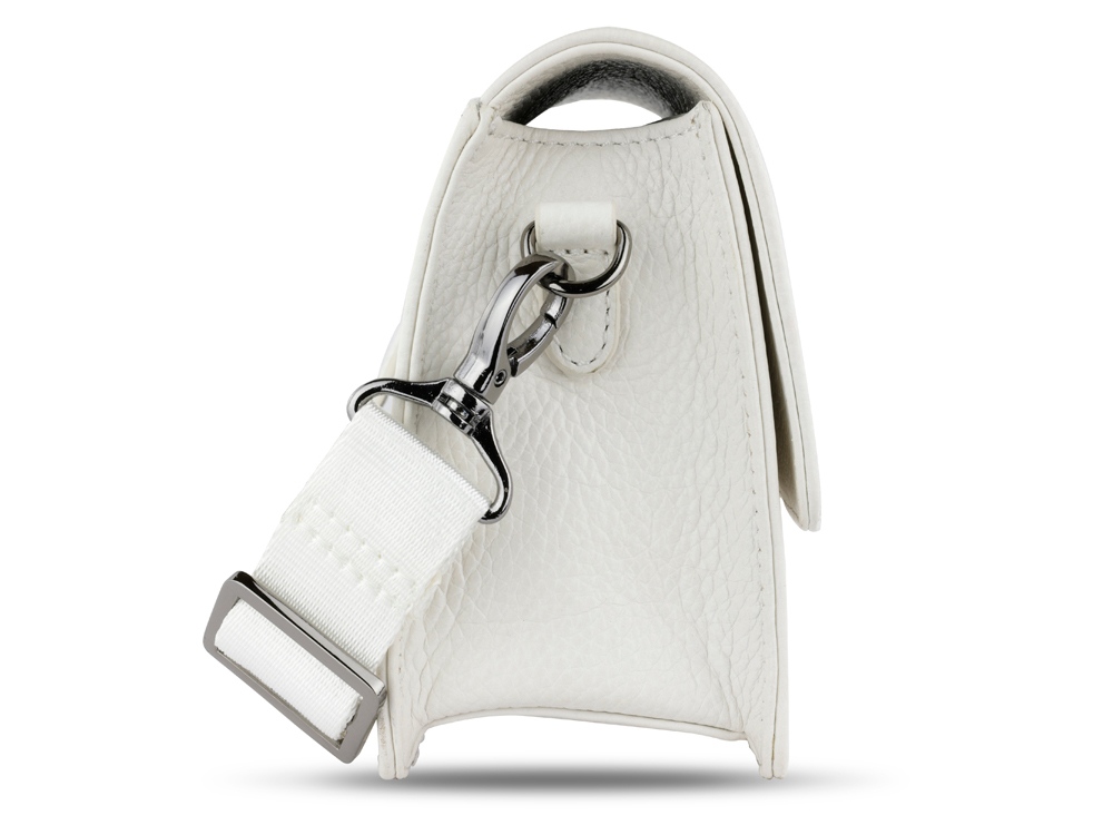 Сумка через плечо женская BUGATTI Elsa, белая, воловья кожа/полиэстер, 18,5х8,5х14,5 см-3