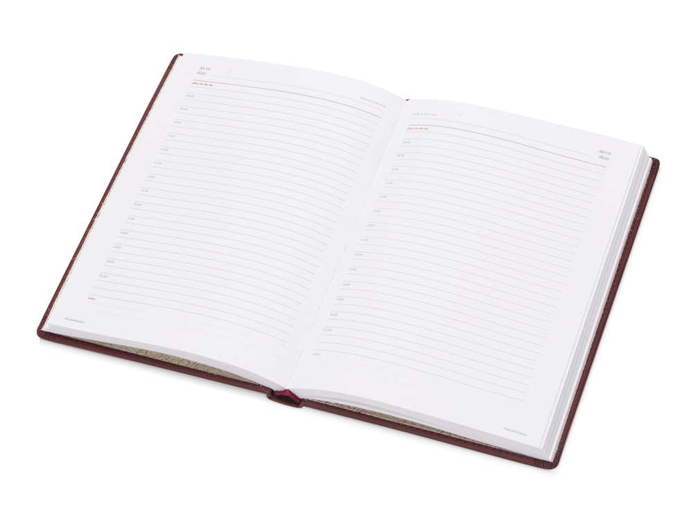 Ежедневник недатированный А5 Velvet, бордовый-1