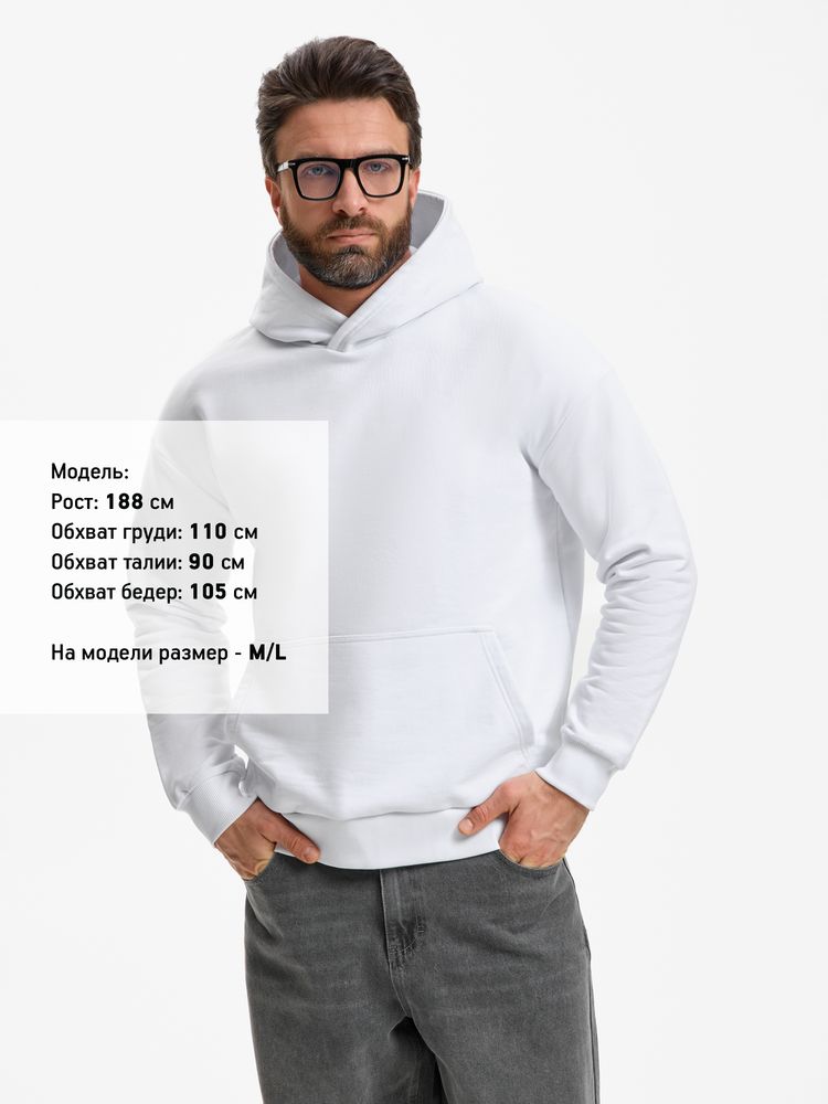 Худи унисекс оверсайз Daylero, белое-3