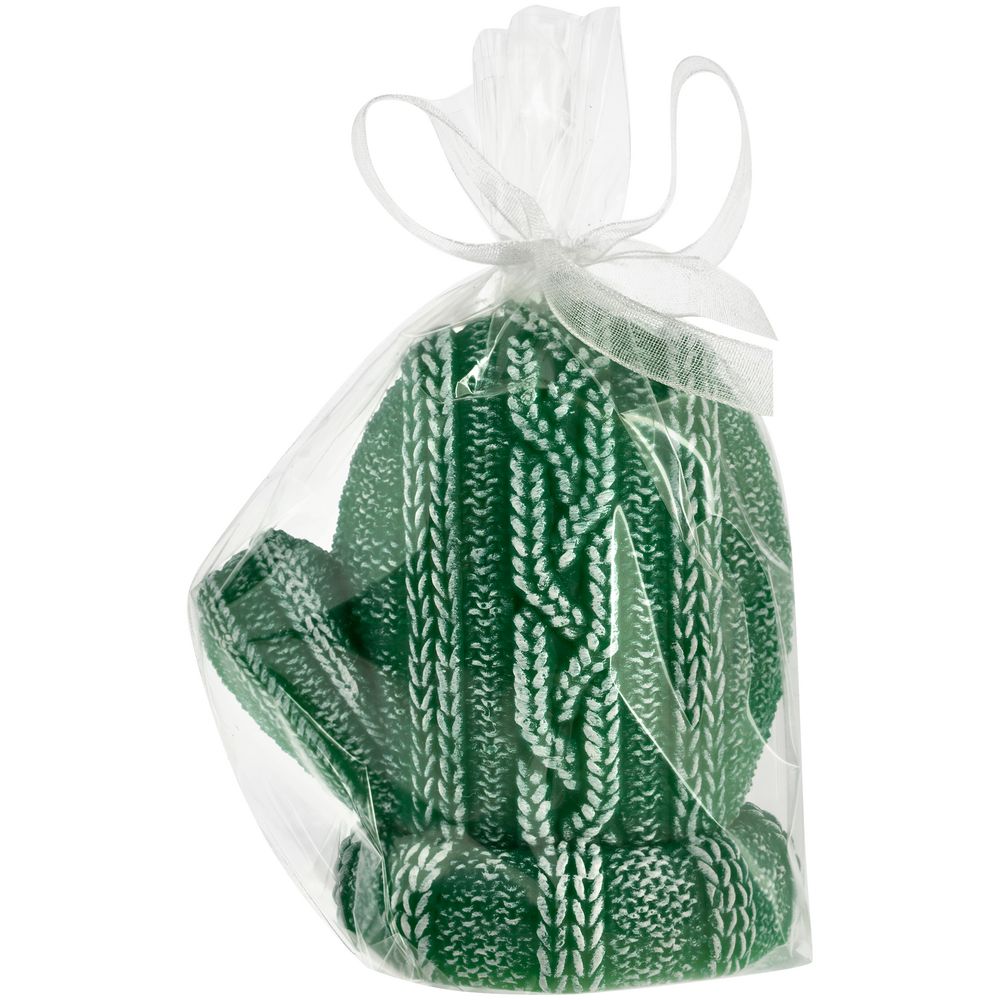 Свеча Kniteam, варежка, зеленая-1