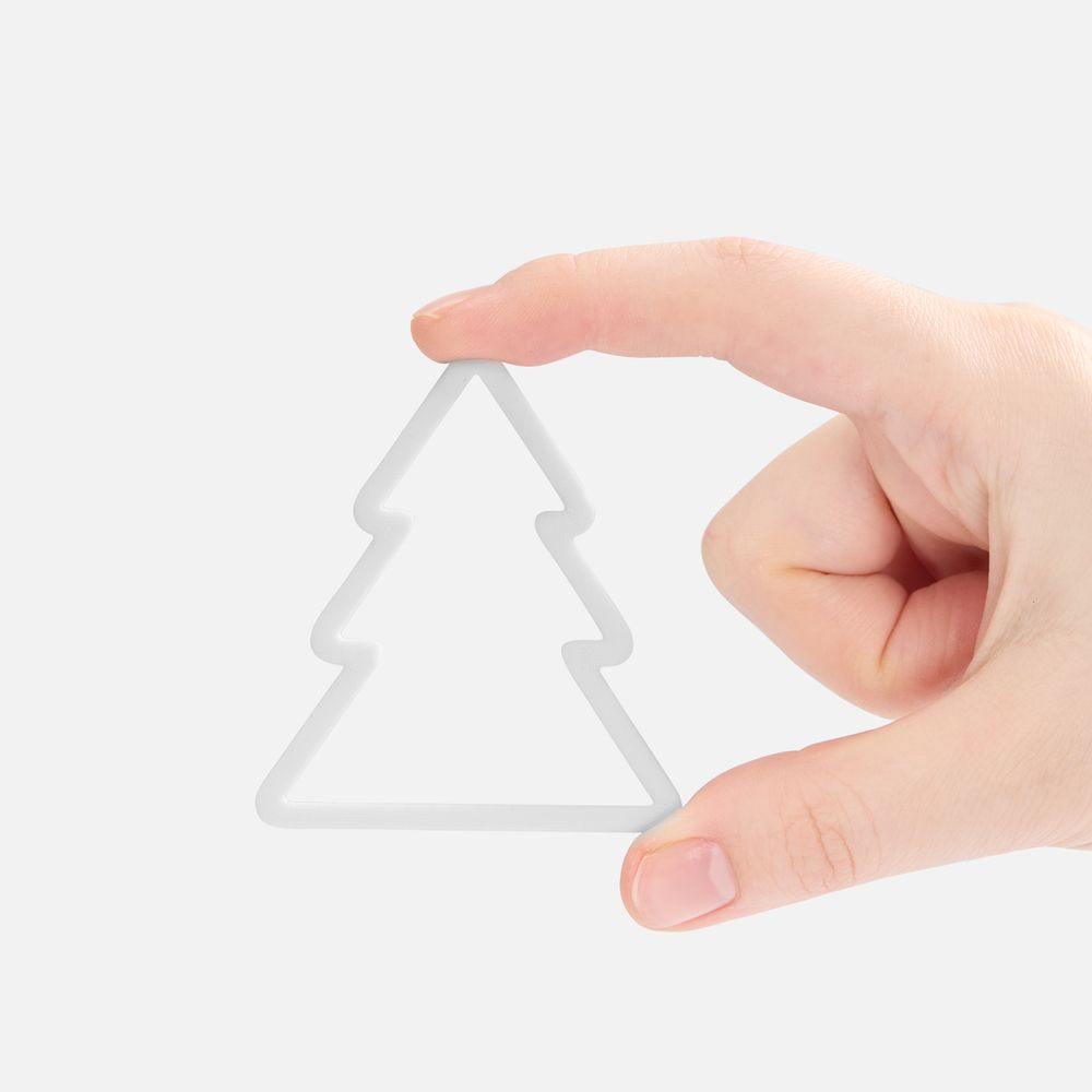 Подвеска «Елочка», 3D-печать, белая-1