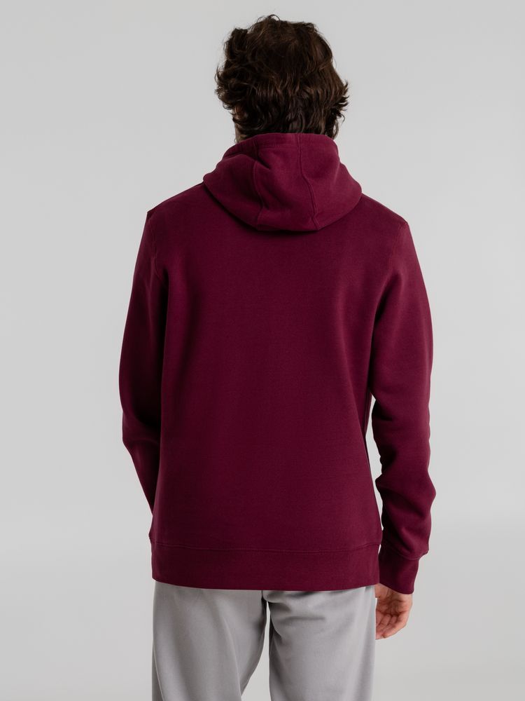 Толстовка с капюшоном унисекс King, бордовая-4