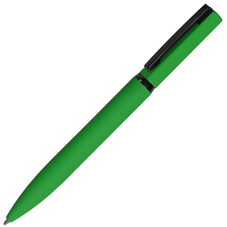 Ручка шариковая MIRROR BLACK, покрытие soft touch, зеленый-0