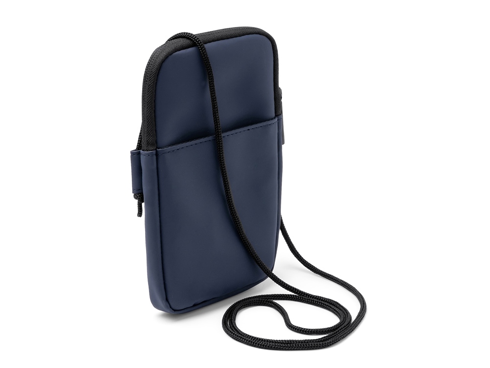 Сумка для мобильного телефона SEUL из экокожи, синий нейви-3
