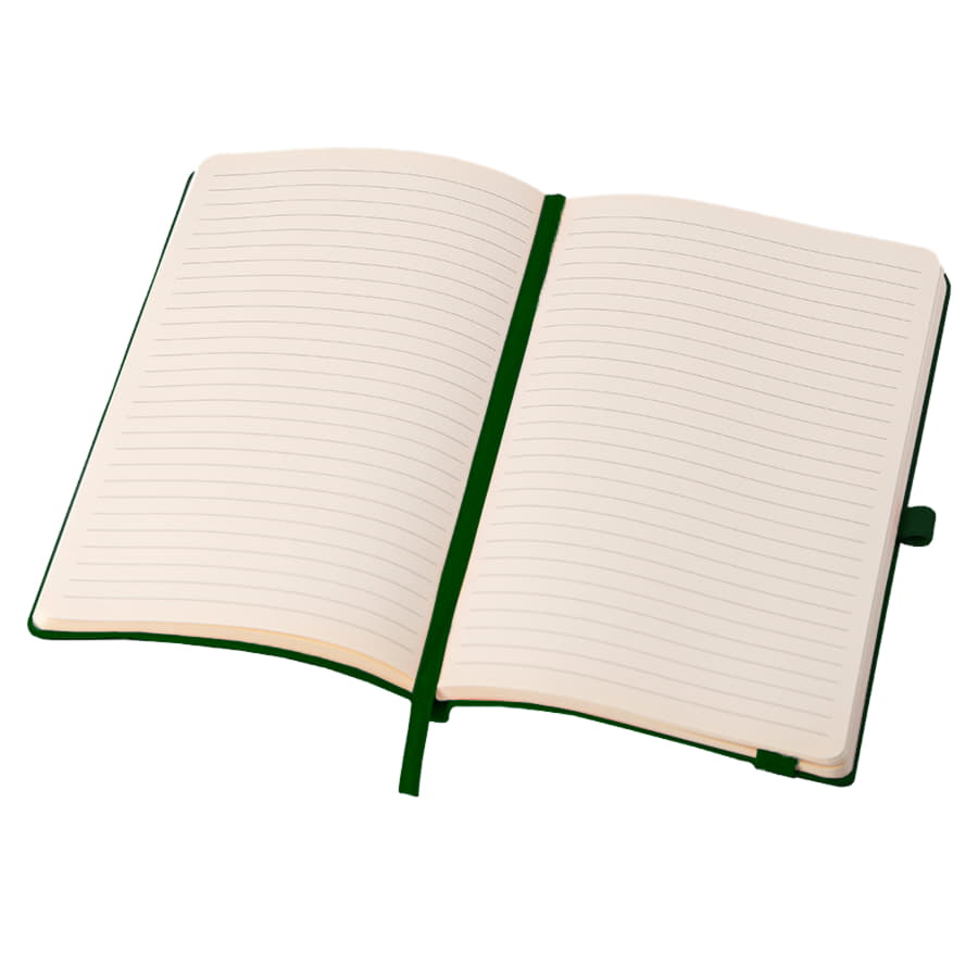 Бизнес-блокнот GRACY на резинке, формат А5, в линейку, зеленый-5