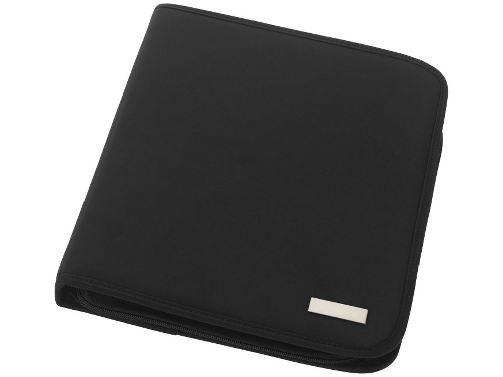 Папка А4 ''Stanford'' на молнии с блокнотом, черный-2