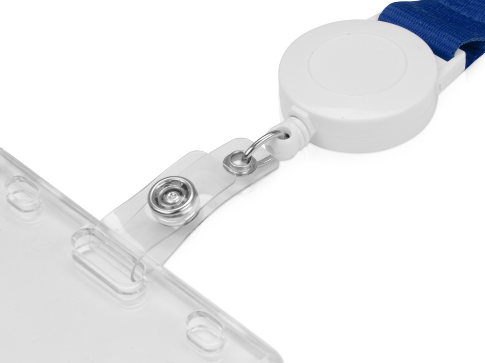 Ланьярд с ретрактором, синий-2