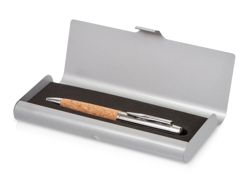 Ручка металлическая шариковая Cask в футляре-0