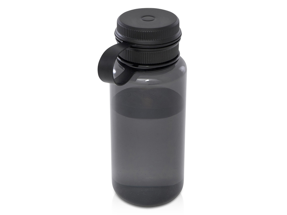 Спортивная бутылка Ryder из переработанного ПЭТ-пластика объемом 900 мл с многофункциональной крышкой, сертифицированная RCS - сплошной черный-0