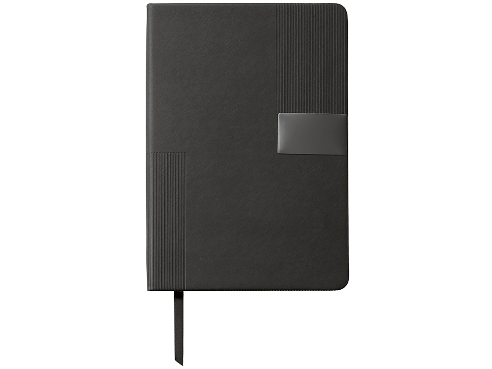 Подарочный набор Tesla с блокнотом А5, ручкой и пауэрбенком на 10 000 mAh, черный-6