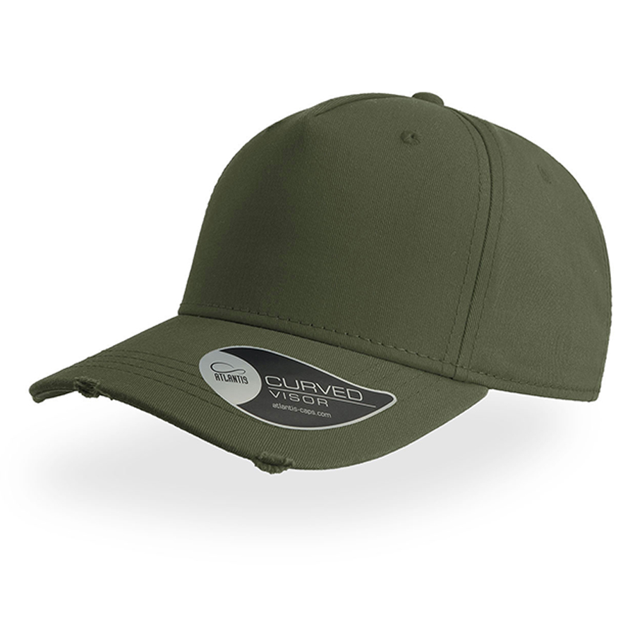 Бейсболка CARGO, 5 клиньев, металлическая застежка, оливковый-0